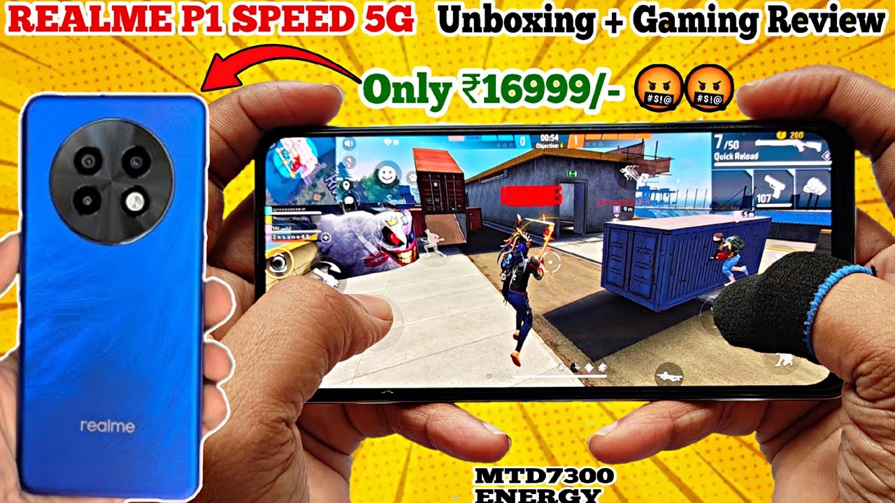 Realme P1 Speed 5G Unboxing With Free Fire Test ||  Realme P1 Speed  FF Heating + Battery Drain Test