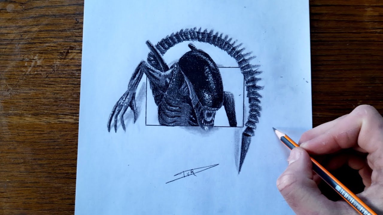 Drawing alien [speed drawing]