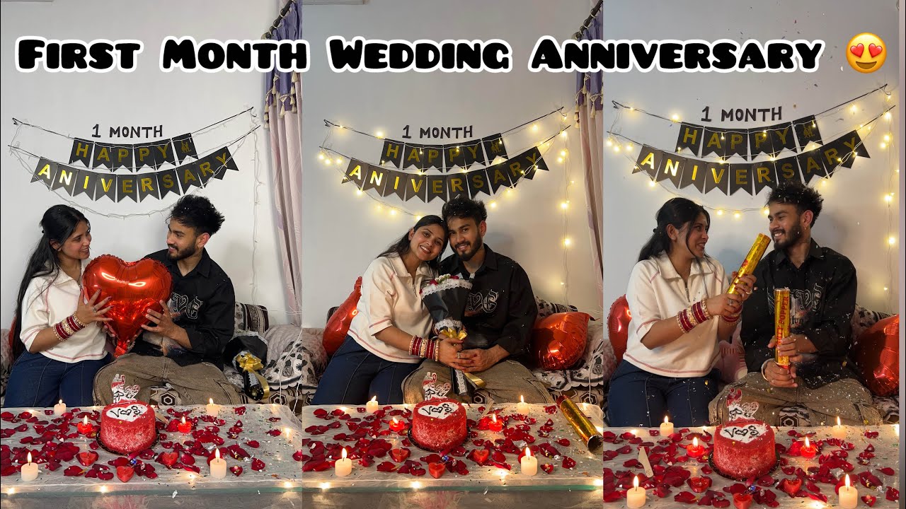 Celebrated Our First Month Wedding Anniversary❤️😍 | Shreya & Vasu
