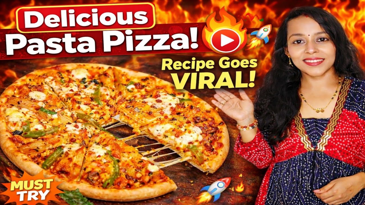 Pasta Pizza Recipe｜How To Make Delicious Pasta Pizza at Home｜How to Make Perfect Pizza Dough at Home