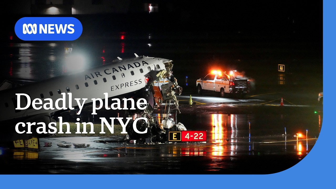 Audio captures moment of deadly Air Canada plane crash at New York airport | ABC NEWS