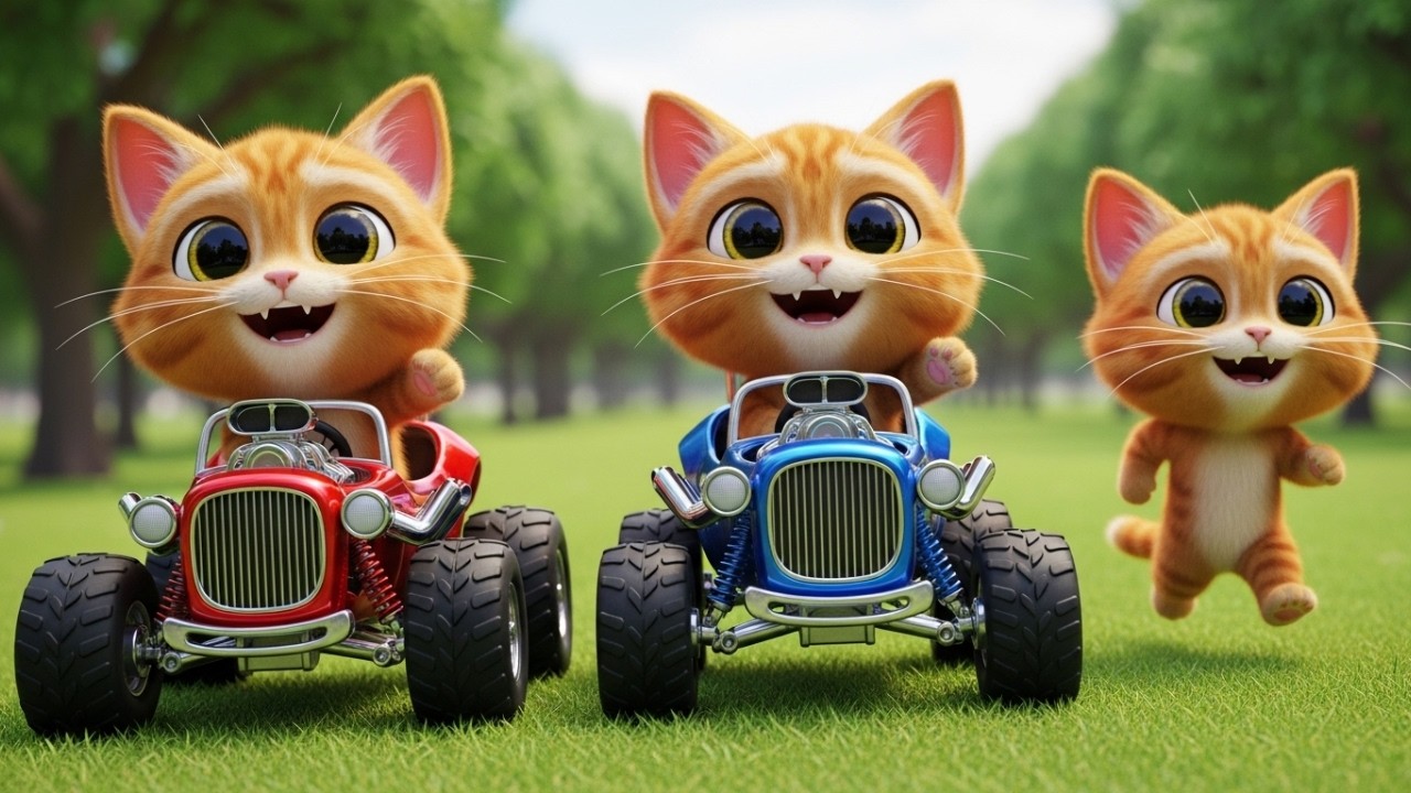 Kittens Ride Super Rabbit Motorbikes 🚓 on a Revenge Journey to Save Mama Cat from a Bully💥🐱