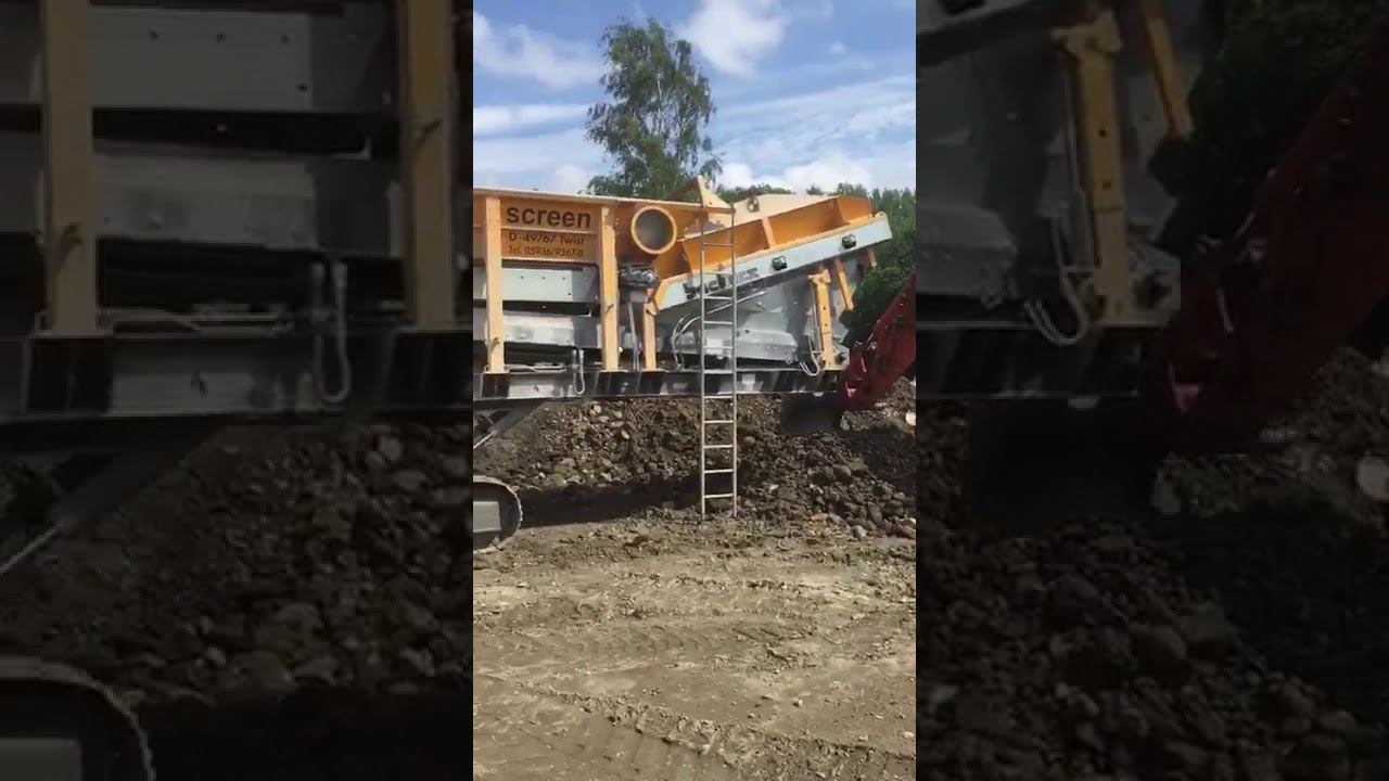 Backers Sternsiebanlage beim aufbereiten von Bodenaushub