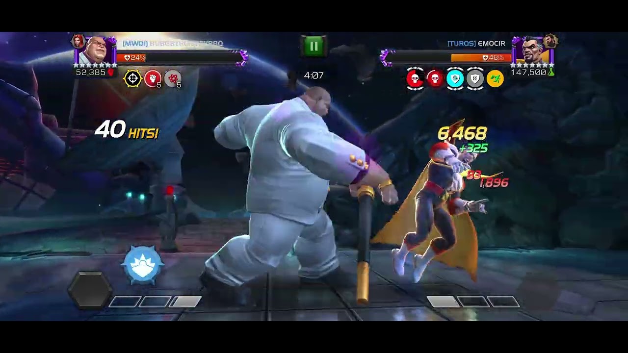 MCOC Off Season Alliance War - Kingpin slaps Nefaria on Node 48 at 40% with light boosts