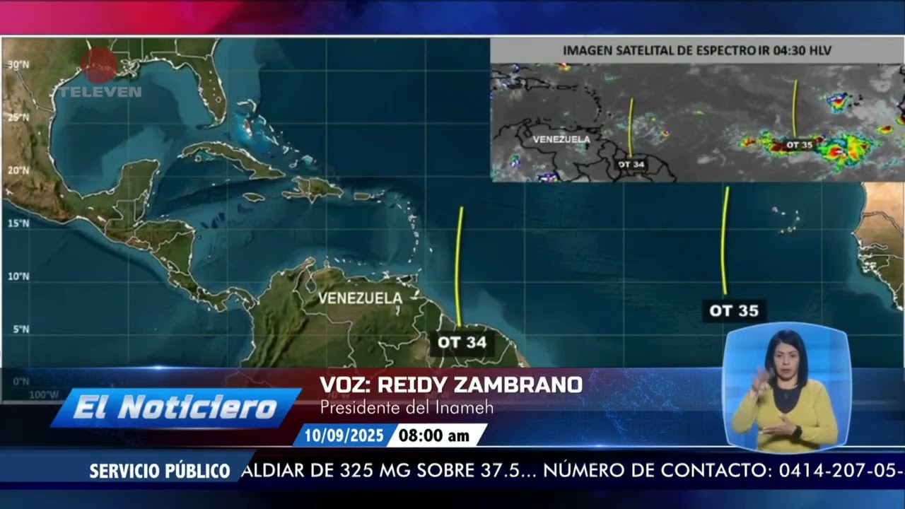 Se espera llegada de dos nuevas ondas tropicales al pa&iacute;s - El Noticiero emisi&oacute;n mediana 10/09/25