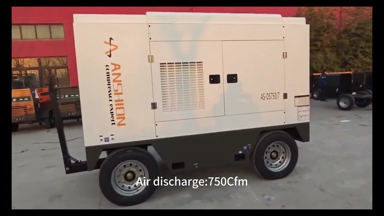 Portable air compressor 750Cfm