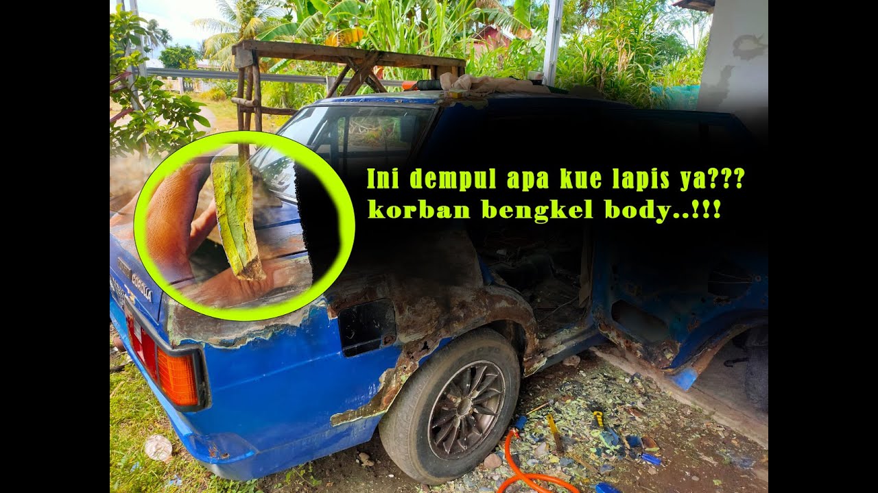 Restorasi Mobil corolla dx 81. sudah tidur 2thun lama nya part l