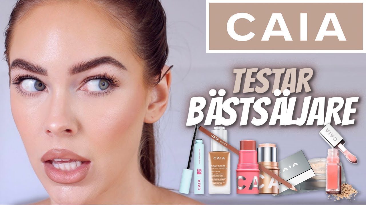 TESTAR CAIA COSMETICS BÄSTSÄLJARE // Dewy Drops som bronzer?! + krämprodukter & mascara!