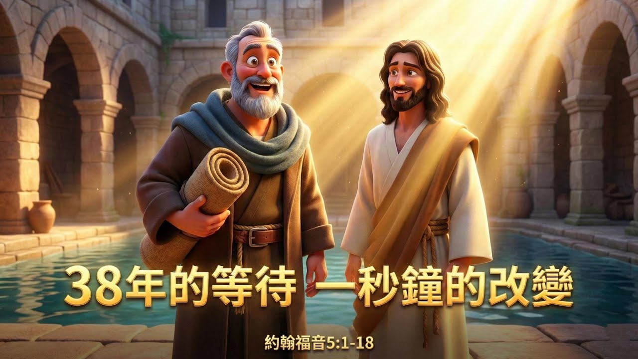 38年的等待，一秒鐘的改變｜耶穌看見你內心深處的渴望｜約翰福音5:1-18｜Bible Stories Alive 聖經故事屋