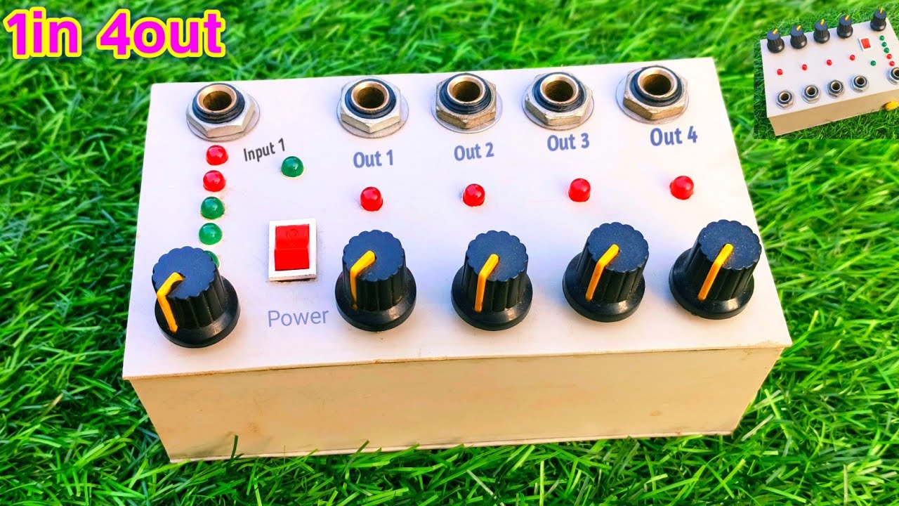 DJ Mixer | 1 Input 4 Output Device 🥰 || How to make DJ mixer || How to make 4 channel DJ mixer