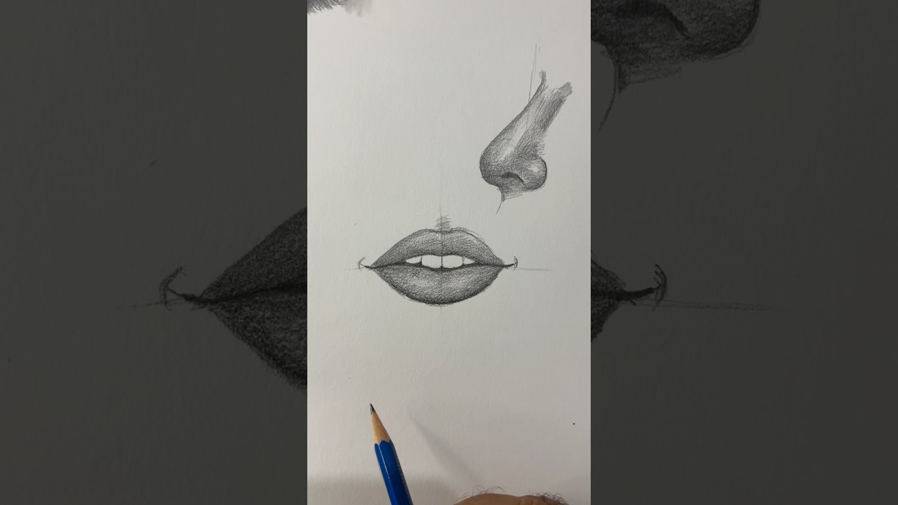 ازاي ترسم الفم الفتوح بكل سهولة #drawing #art #رسم