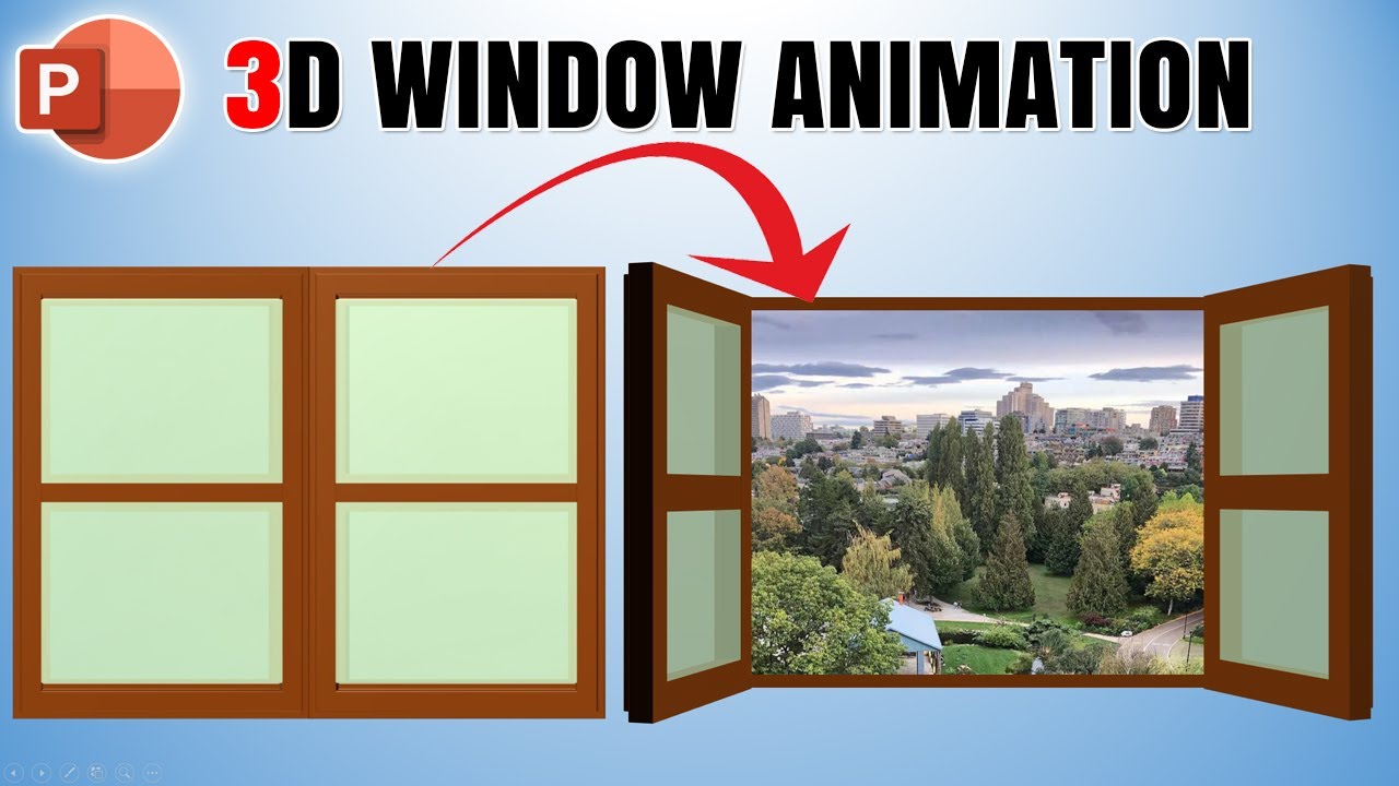 How to make Stunning 3D window Animation using PowerPoint