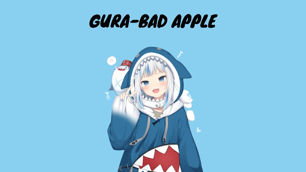 【Hololive/ Gawr Gura】Bad  Apple - Masayoshi Minoshima (中文字幕)(with lyrics)