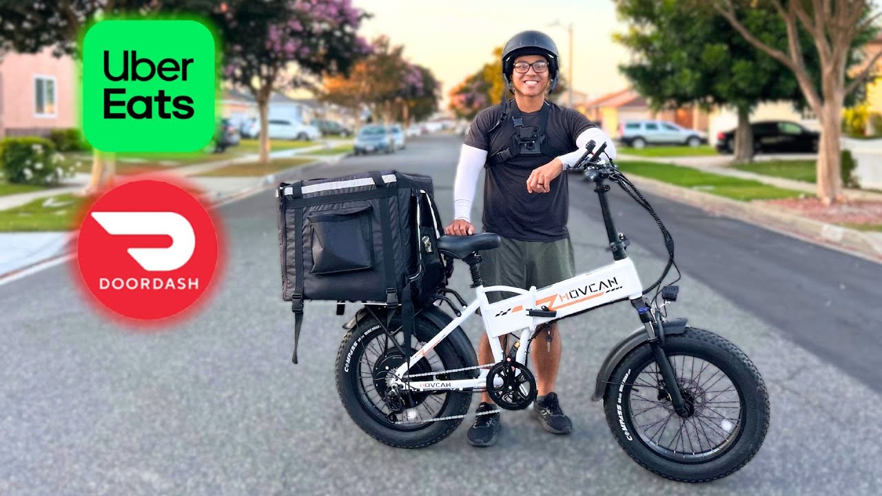 DoorDash & UberEats On A Cheap Foldable Ebike