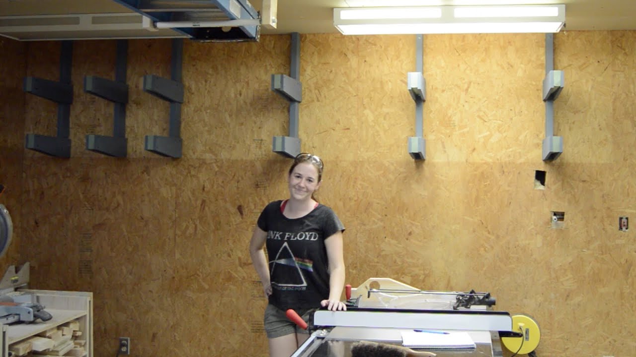 DIY Wall Lumber Rack