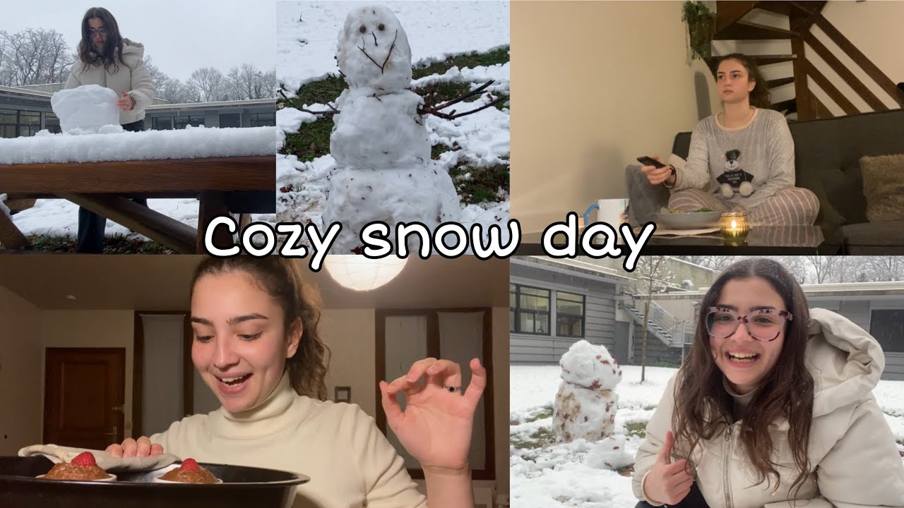 Cozy snow day (I made a Snowman )⛄️| كان عاود نعيش ذكريات الطفولة 🥹❤️