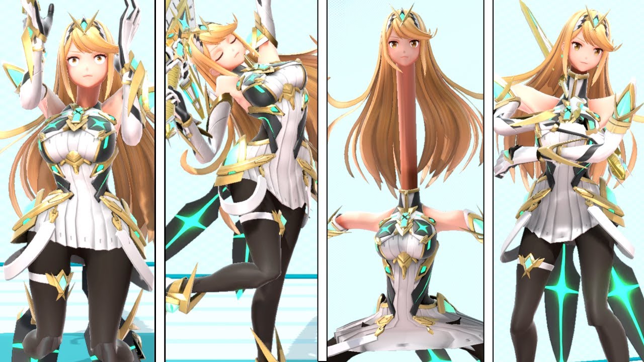 What If Mythra Tried To Copy Every Character's Taunts In Super Smash Bros Ultimate?