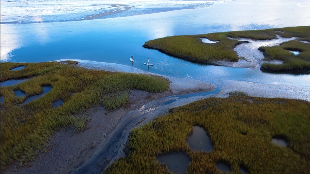 Paddleboarding the Hampton Harbor Marshes, Hampton, NH