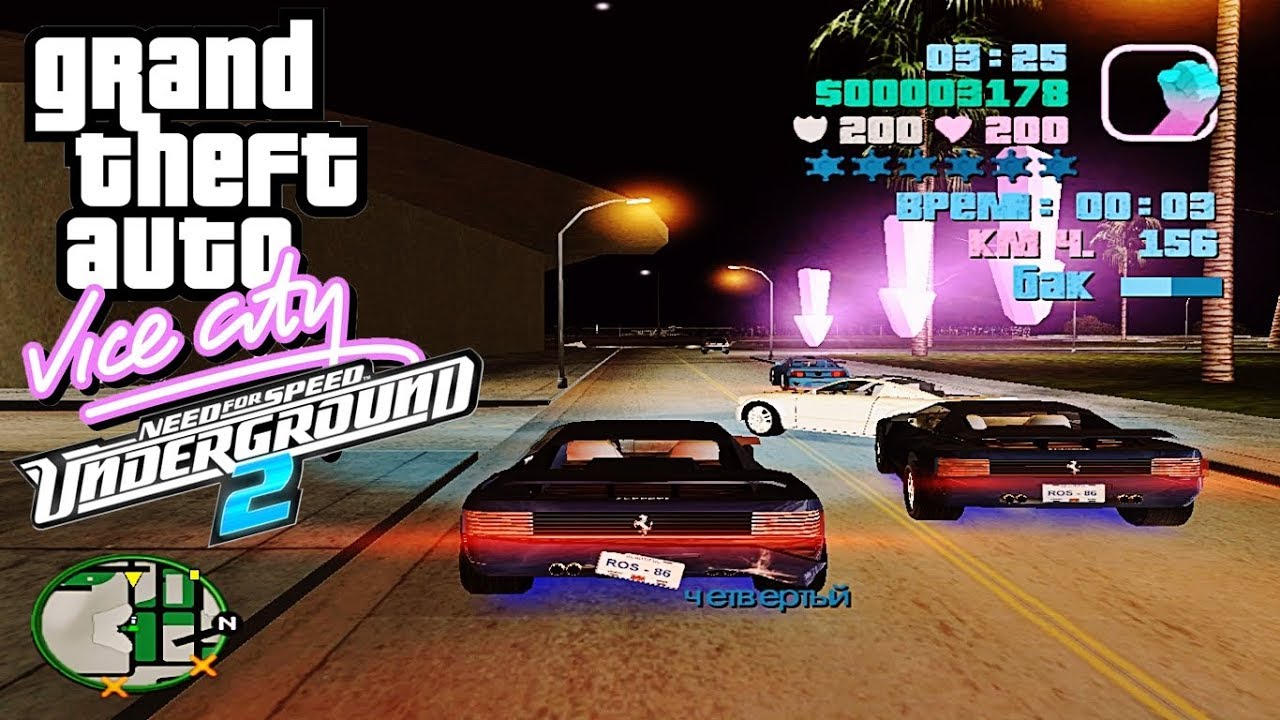 GTA: Vice City UNDERGROUND 2 (2004) - Free Ride Racing (Gameplay)