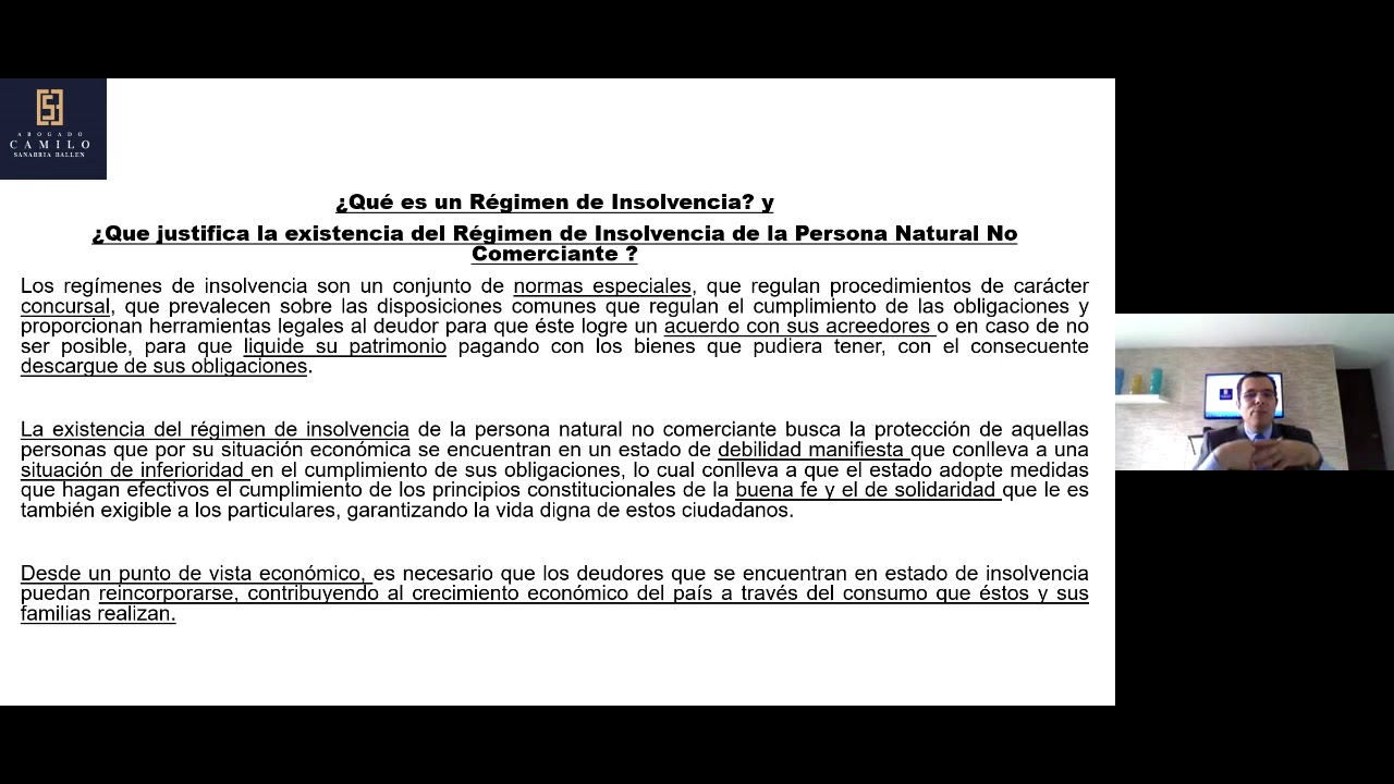 Insolvencia de persona natural no comerciante