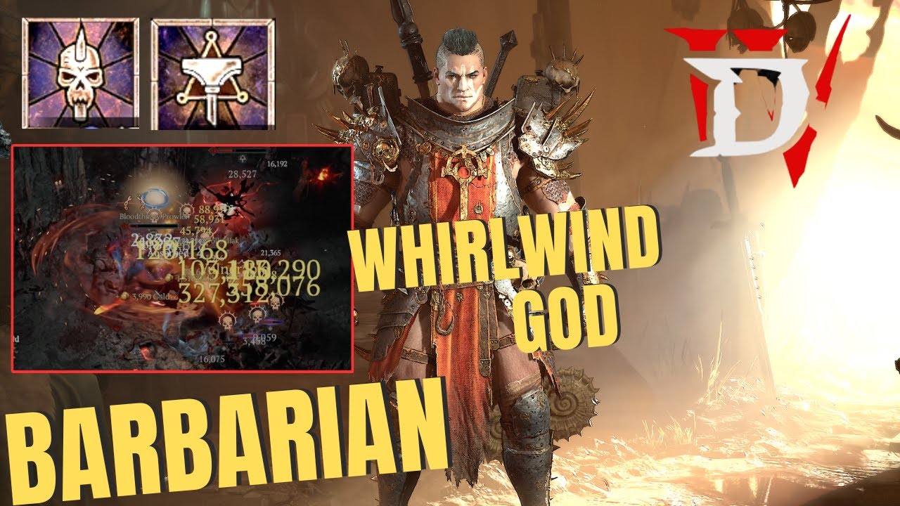 Insane Whirlwind/Death Blow Barbarian Build...Super FUN! | DIABLO 4