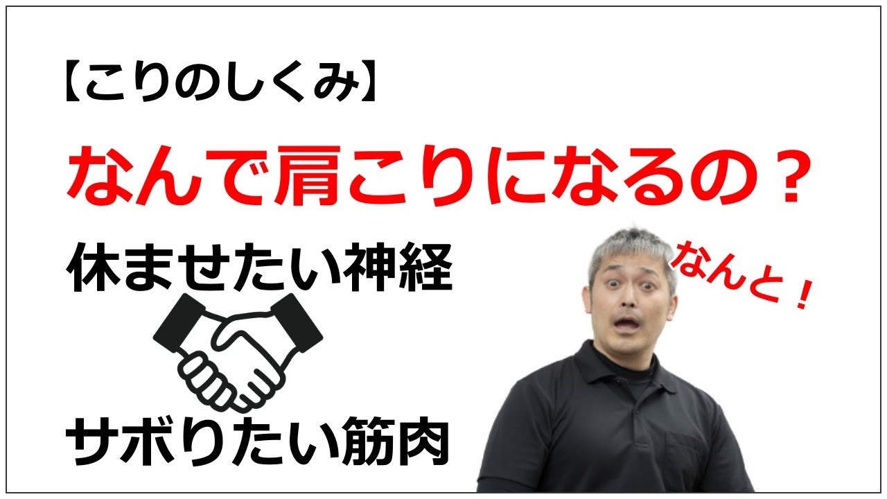 【コリのしくみ】肩こり、首コリ、背中のコリ「こり」って何？サボりたい筋肉と休ませたい神経が手を組んだ