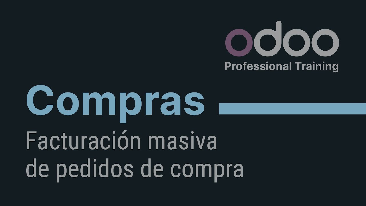 Compras Odoo - Facturación masiva de pedidos de compra
