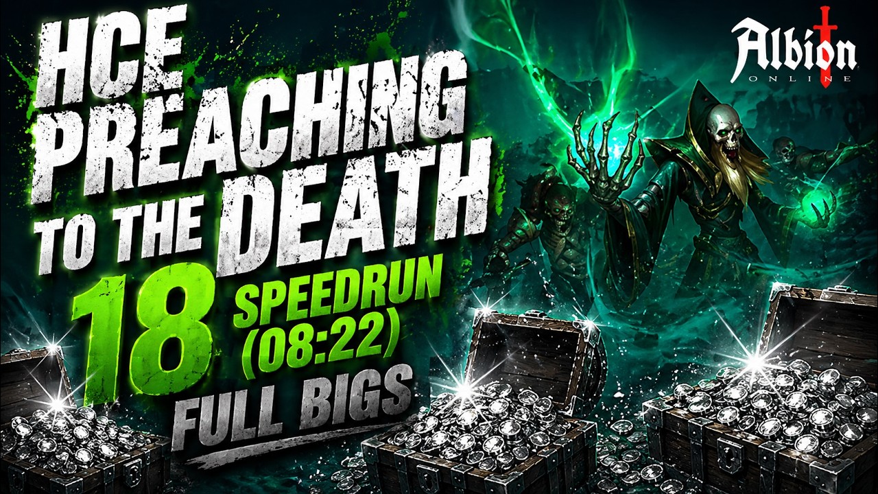 HCE Preaching to the Death 18  Speedrun (8:22) &ndash; Full Bigs | Tank POV | Albion Online