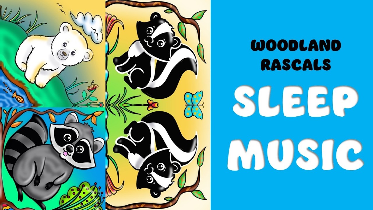 Sleep Music Mandalas | Woodland Rascals | Time-Lapse Animation - 30 Minutes