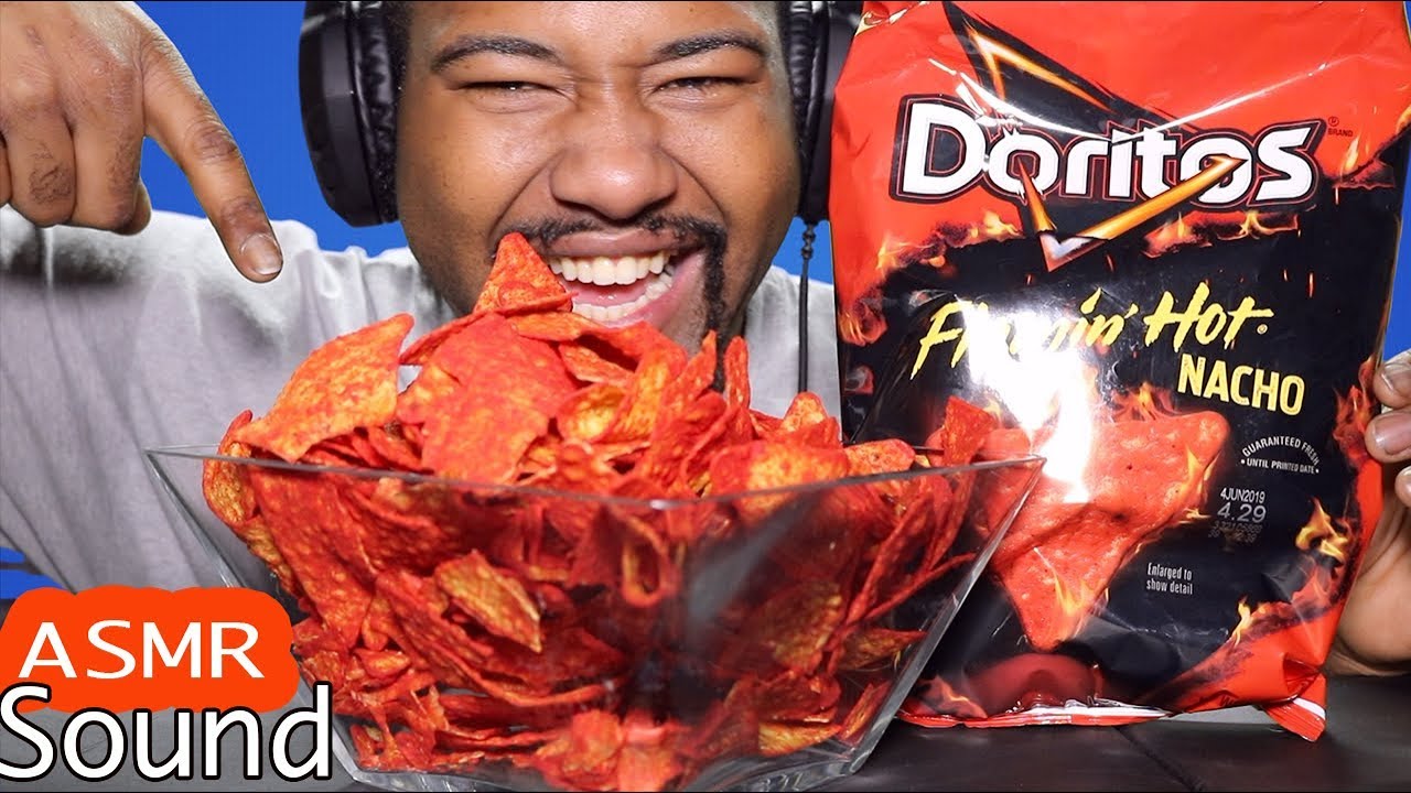 Doritos Flamin Hot Nacho ASMR - Loud  Eating Sounds