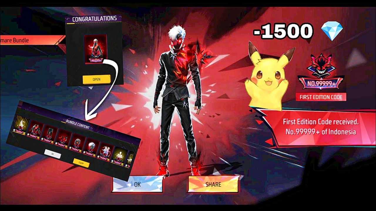 I Got New Legaandaray Nightmare Evo bundle in Free Fire Indonesia Server🇮🇩❤️‍🩹#ff #evobundle #new