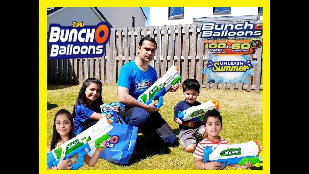 ZURU Bunch-O Balloons | FILL & TIE 100 Water Balloons in just 60 Seconds | X Shot Fast Fill
