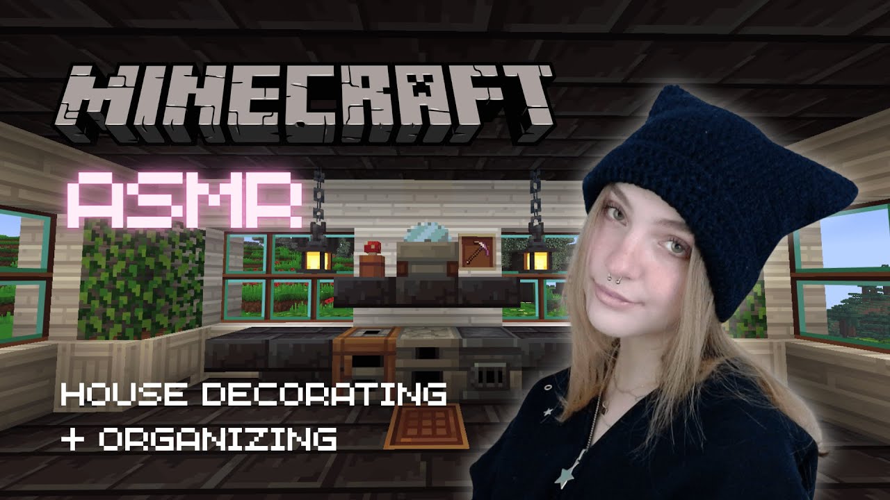 ASMR Cozy Minecraft House Decorating + Organizing