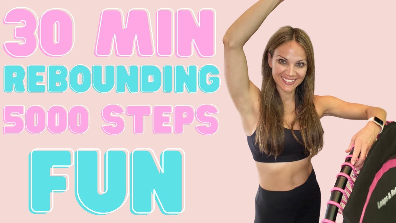 5000 STEPS at home REBOUNDER WORKOUT | FAST Walking on a Trampoline (Super Sweaty, Intense, FUN)