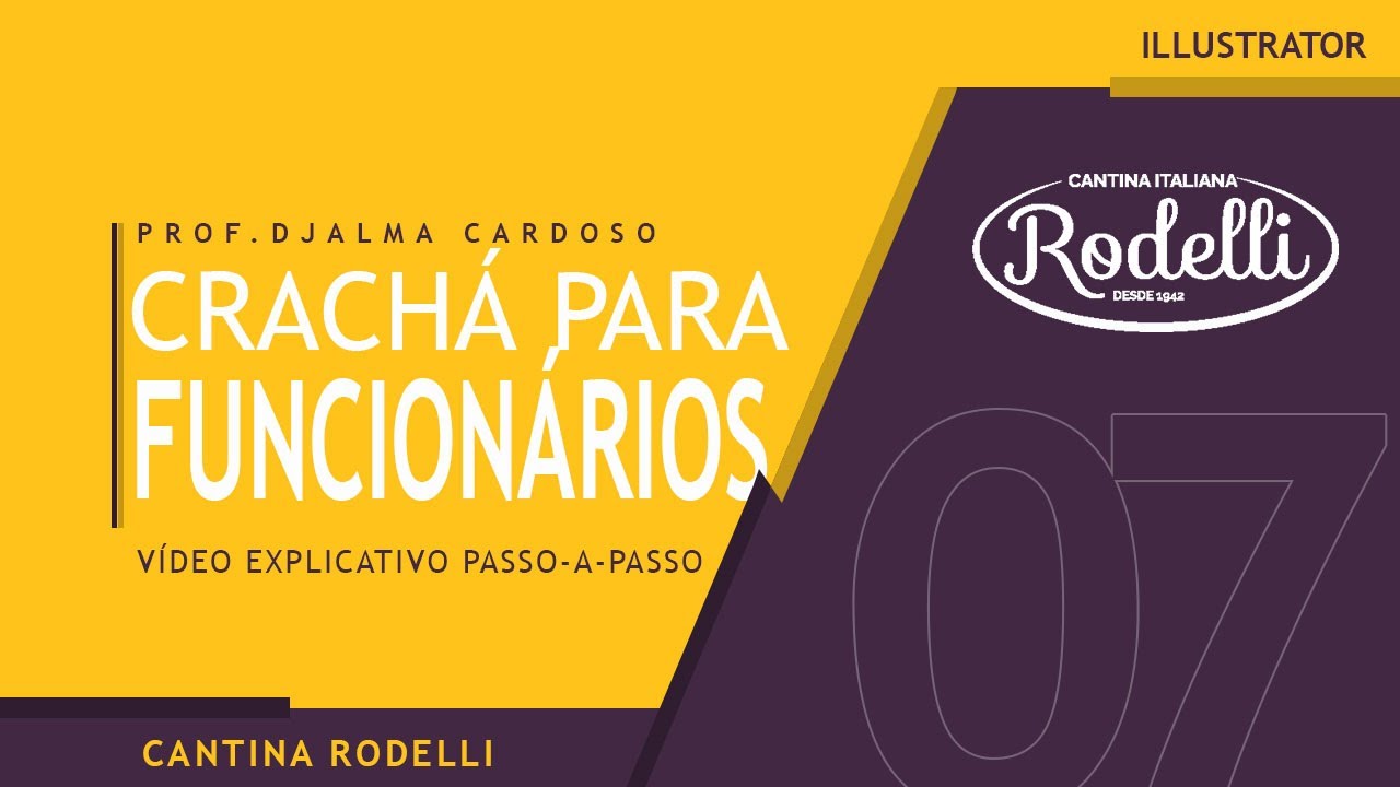 TUTORIAL - CRIAR CRACHÁ - ILLUSTRATOR - CANTINA RODELLI