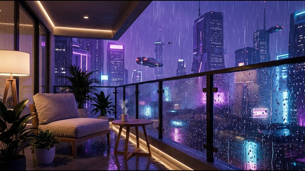 Chill Night Lofi 🌧️ Cozy Rain Beats for Relaxation & Focus | 1 Hour Mix