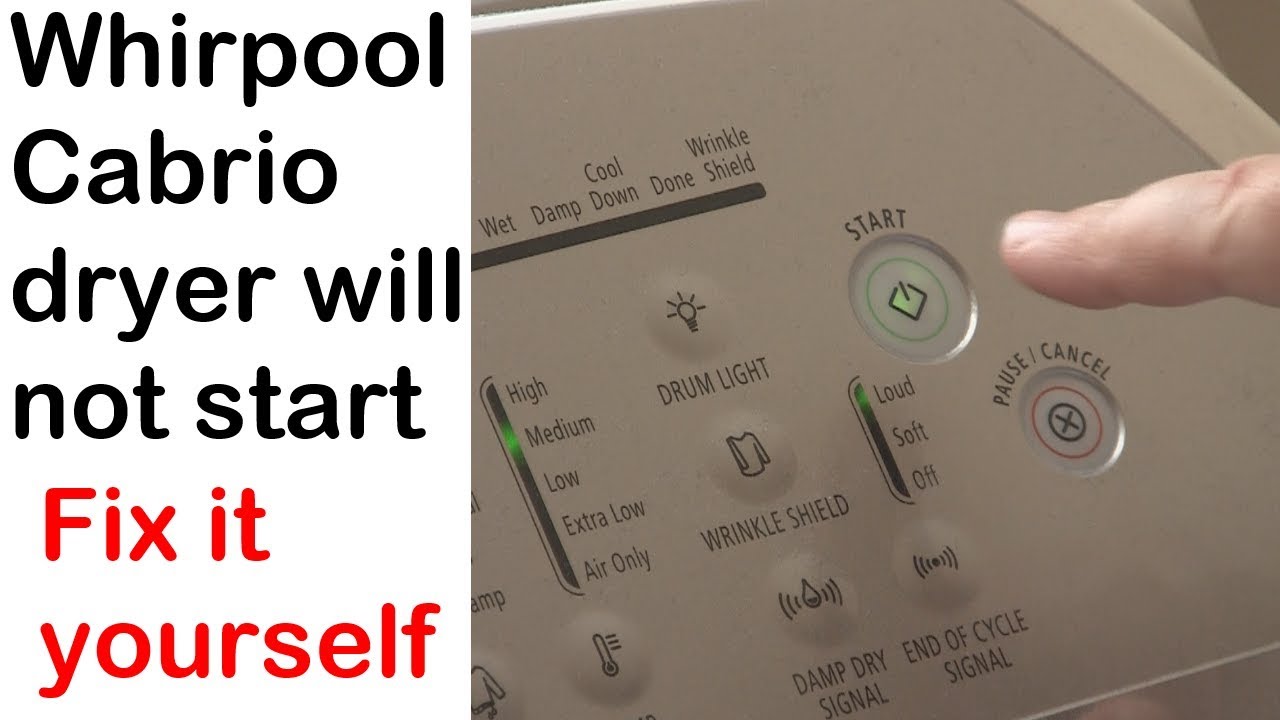 Устранение неполадок в сушильной машине Whirlpool Cabrio, которая не запускается (инструкция)