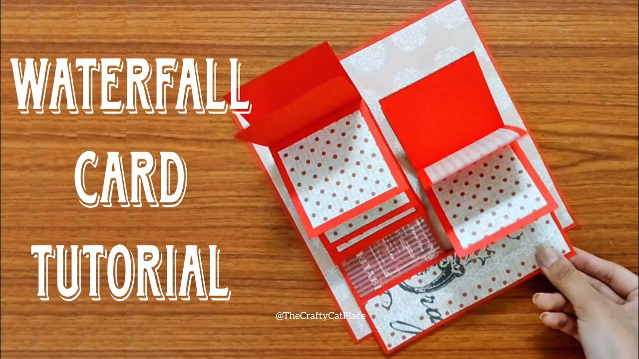 DIY Double Waterfall Card | Handmade Card Idea | TheCraftyCatPlace 
