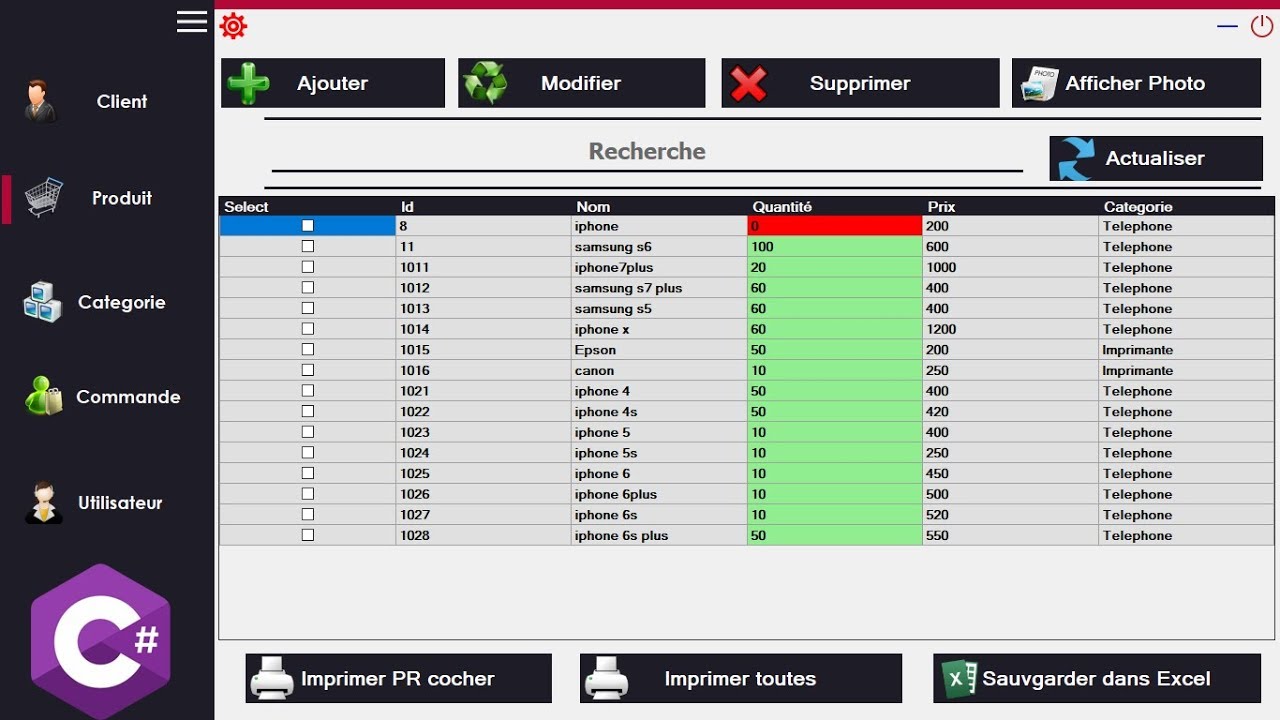 1-Gestion de Stock || C#,Sql Server,Entity framework
