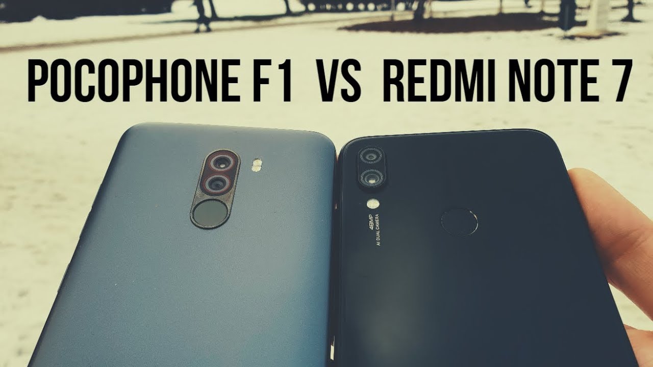 Pocophone F1 vs Redmi Note 7 Camera comparison/Screen/Size/Sound Speakers/Design! Review
