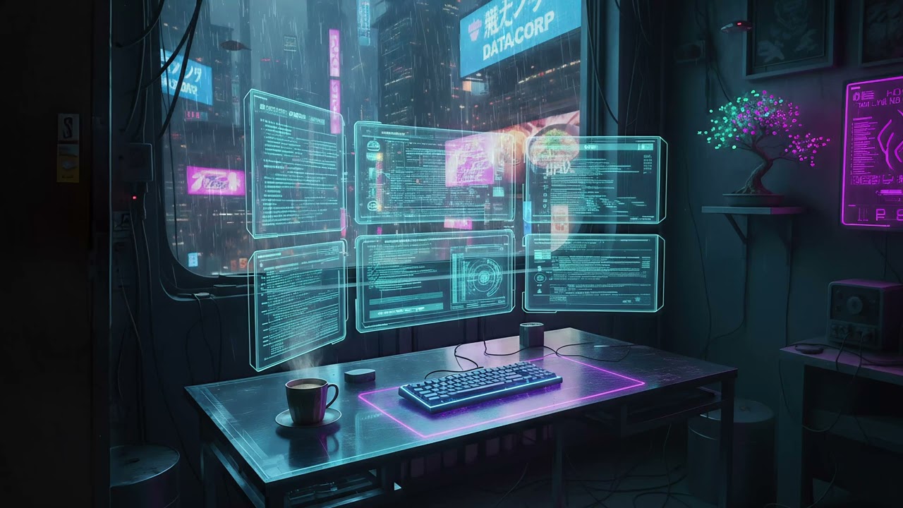 NEON FOCUS ⚡ | Cyberpunk Lofi Beats for Coding & Deep Work