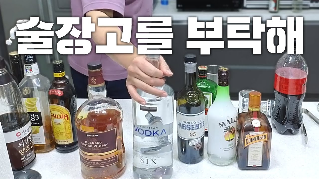 남은 칵테일 재료 마셔서 정리하는 날!