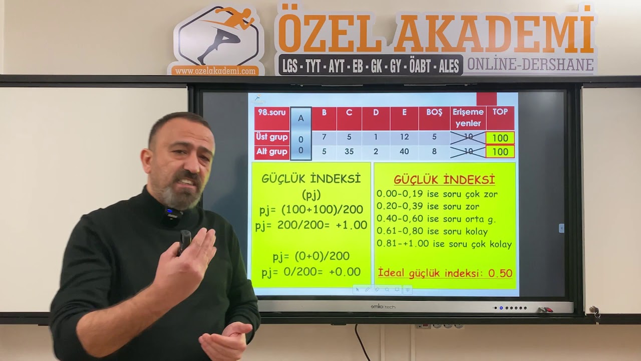 Ölçme Değerlendirme -Madde Analizi