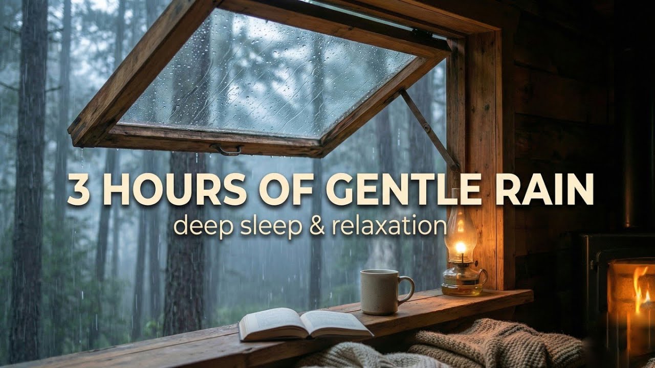 Gentle Rain by the Window | Cozy Bamboo Forest Ambience