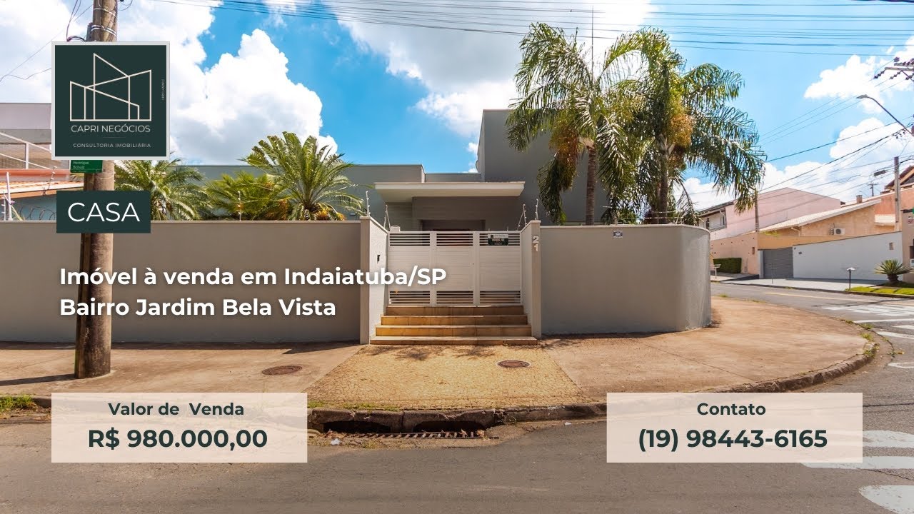 Casa &agrave; venda no bairro Jardim Bela Vista - Indaiatuba/SP