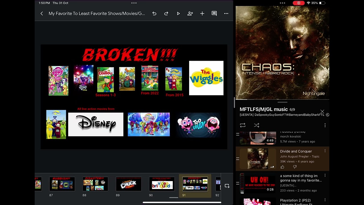 my favorite to least favorite shows/movies/games list (V19) (HALLOWEEN SPECIAL #2)