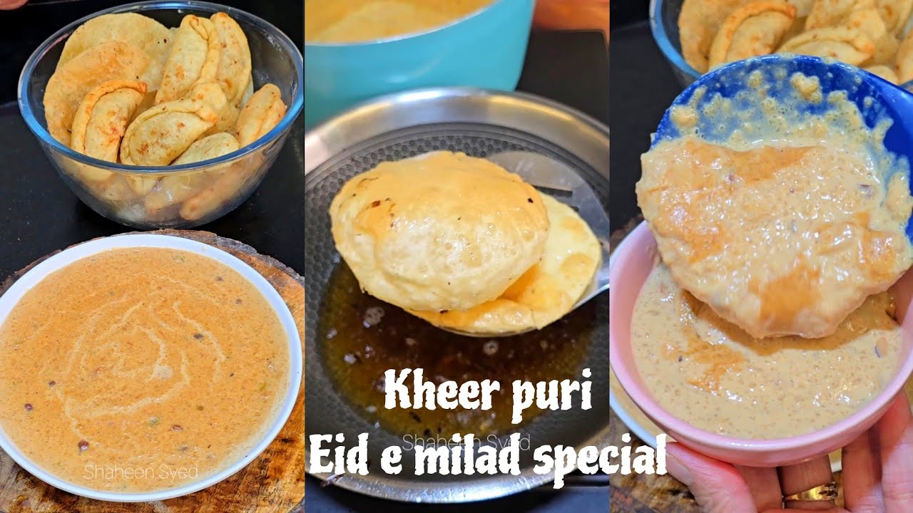 Eid milad un Nabi special kheer puri recipe | chawal ki gadi kheer aur kadak puri