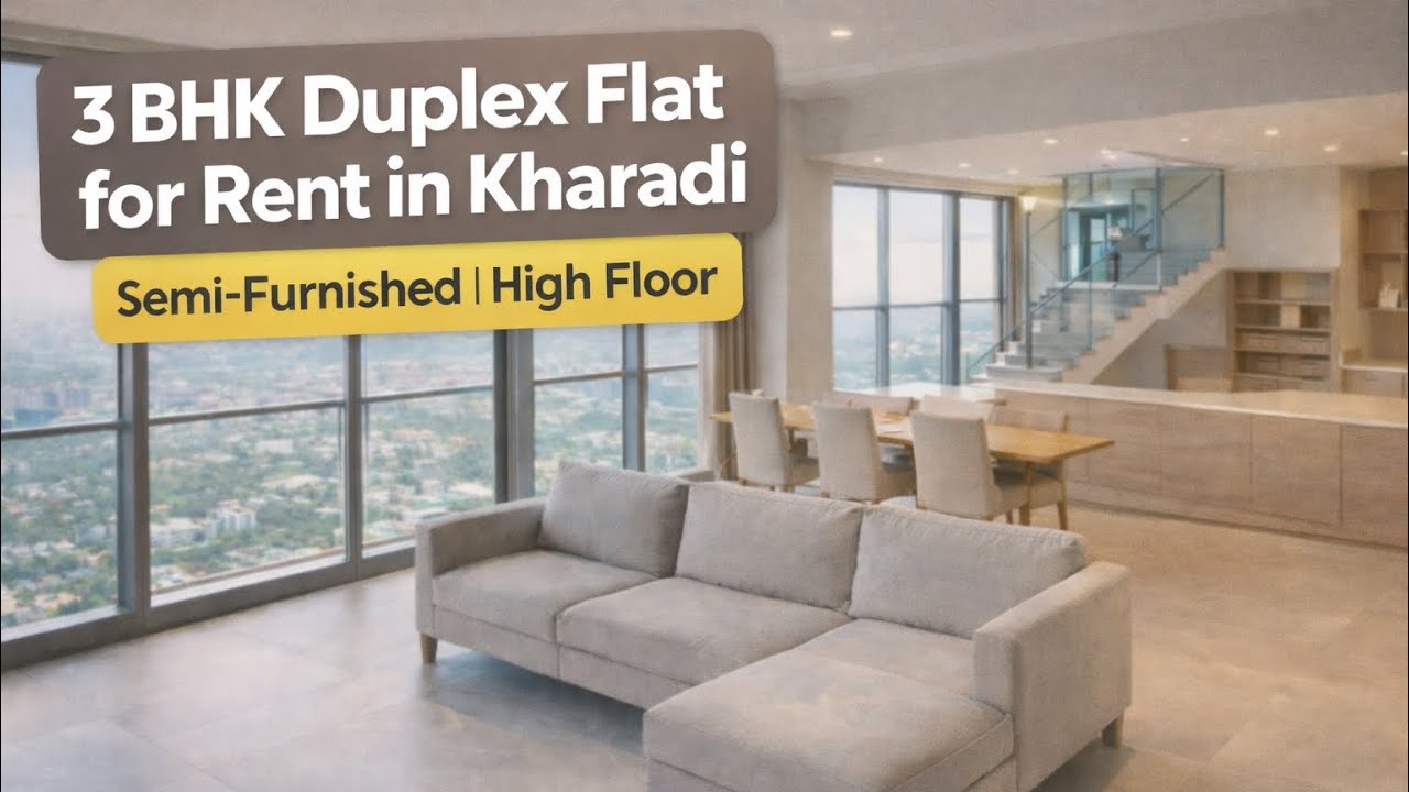 Kharadi Mein Luxury 3 BHK Duplex Flat 😍 | 1400 Carpet | Rent Details Inside