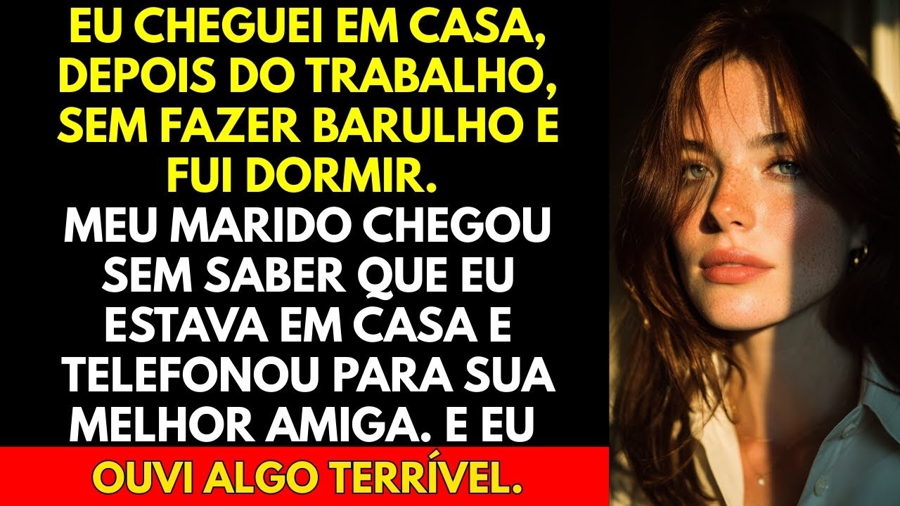 Eu cheguei em casa, depois do trabalho, sem fazer barulho e fui dormir  Meu marido chegou sem