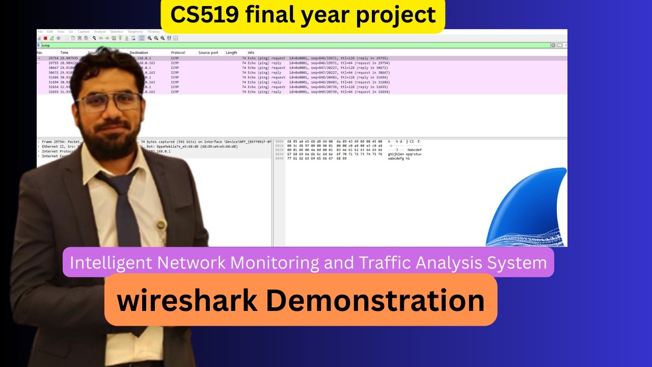 Traffic Monitoring and Anomaly Demonstration using Wireshark | Intelligent Network Monitoring CS519